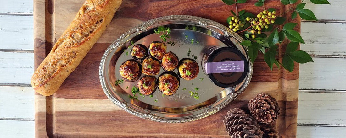 Fig & Bleu Cheese Mushrooms