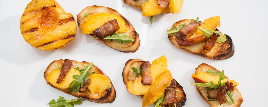 Peach Habanero & Bacon Crostini