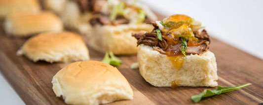 Pulled Pork Peach Habanero Sliders